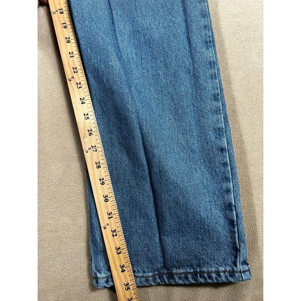 Levis 505‎ Regular Straight Mens Size 38X35 Zip Fly Denim Jeans Blue